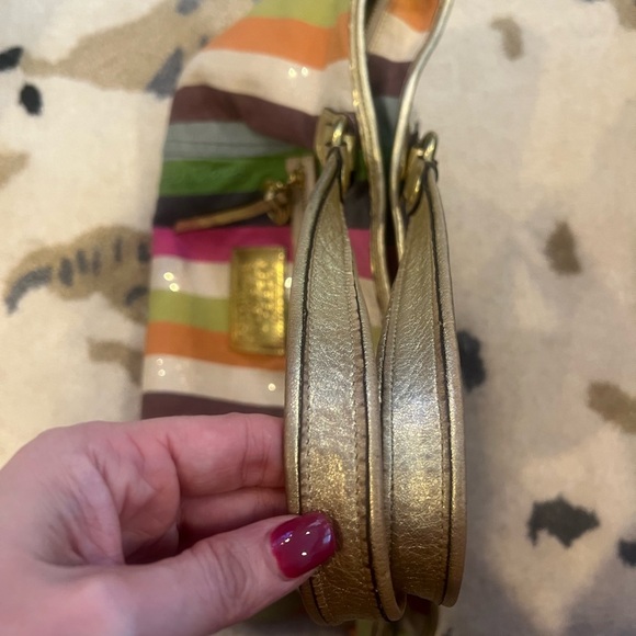 Coach Poppy Legacy Stripe Large Rocker Bag - Picture 15 of 16